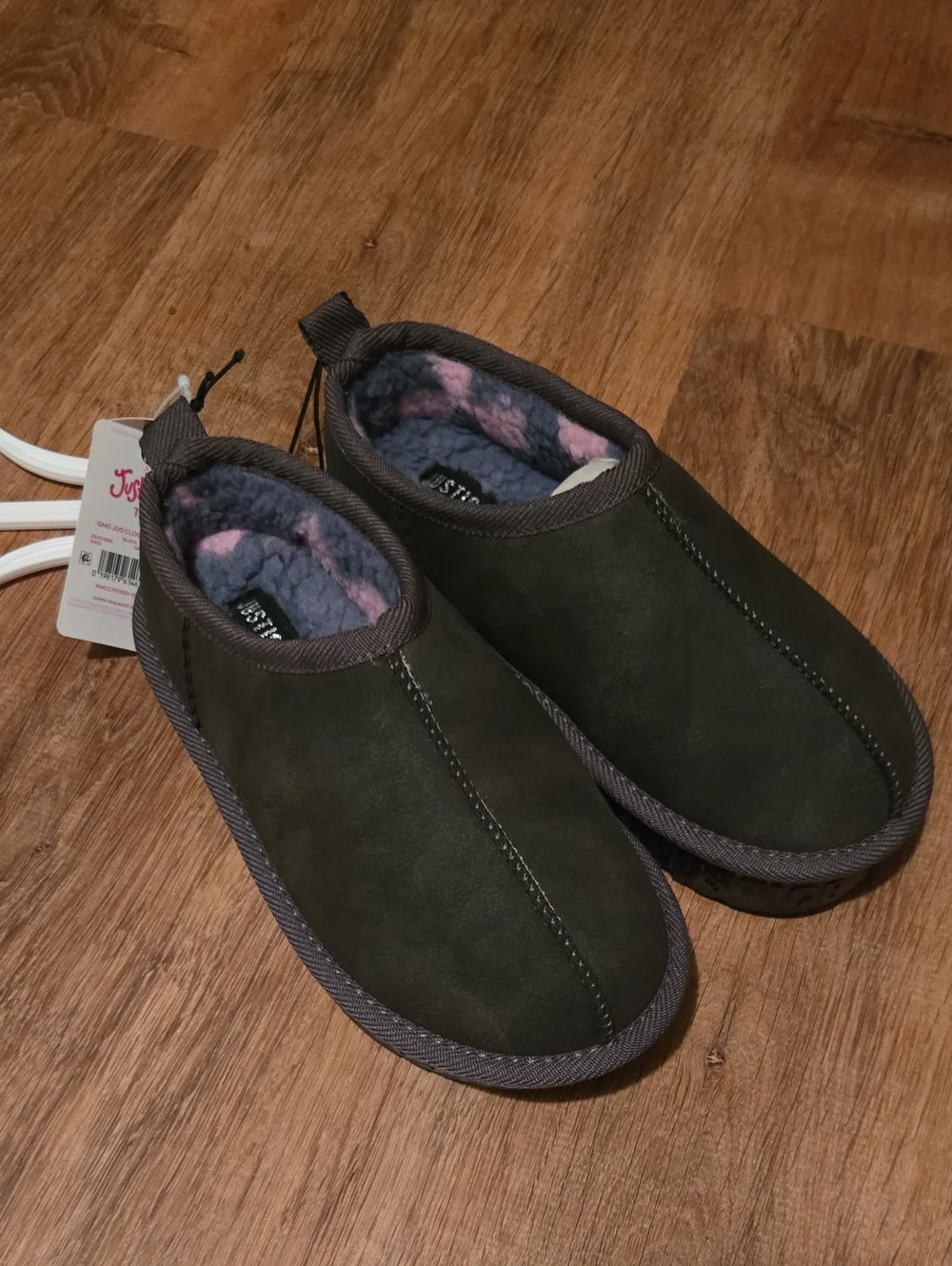 Girls JUSTICE gray Slip On Cligs